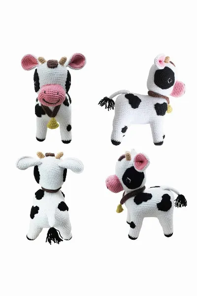 Buzu Sevimli Buzağı Amigurumi Organik Oyuncak