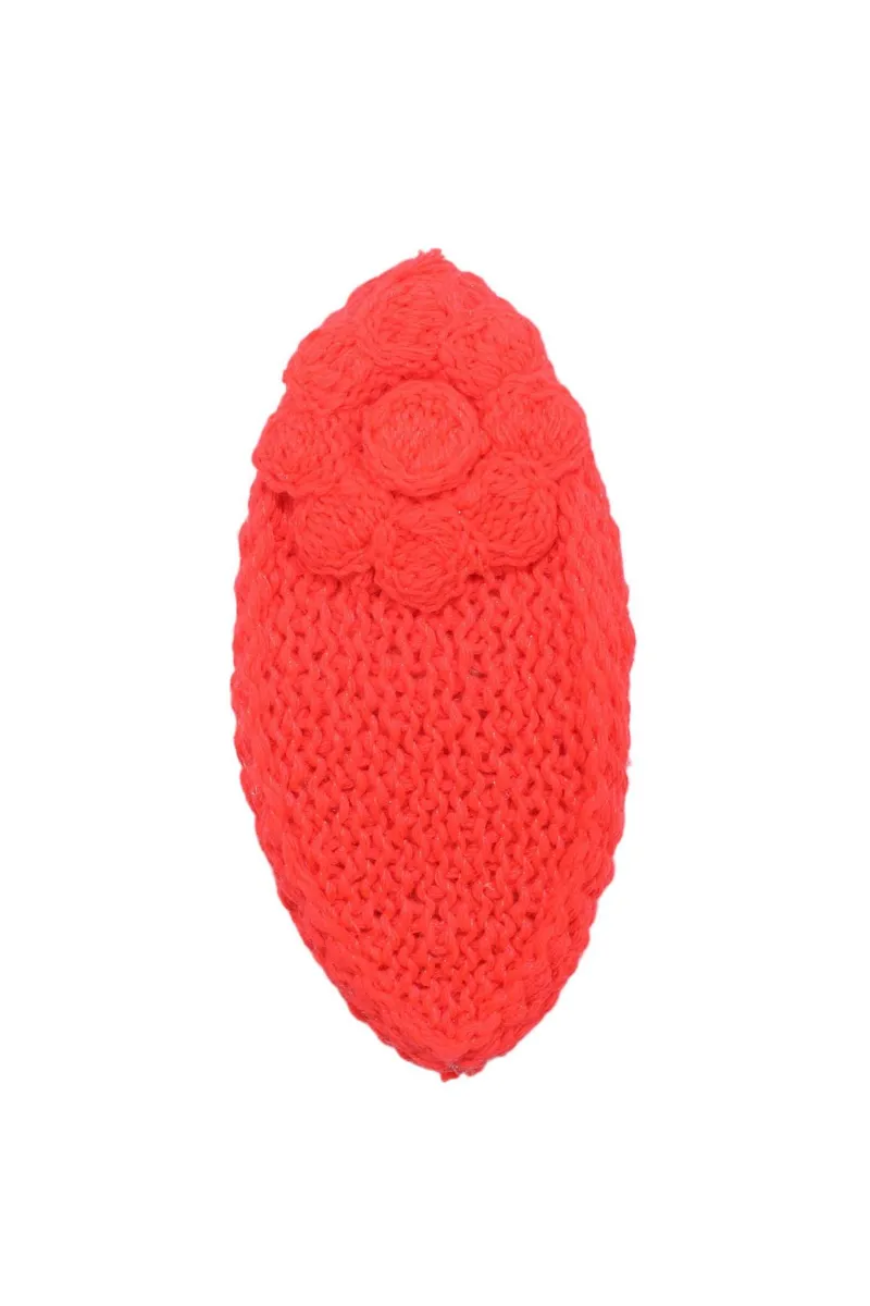 Kız Bebek Neon Pembe Geniş Papatya Çıt Çıt Toka