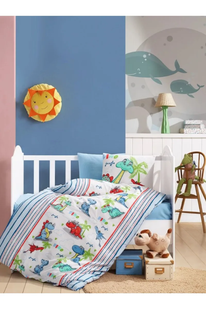 Cotton Box Flanel Bebek Nevresim Takımı Dino