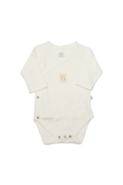 Bistyle Organic Modal Flying Balloons Kruvaze Uzun Kol Body BS17121 Ekru