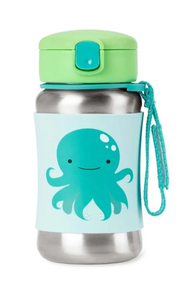 Skip Hop Zoo Pipetli Paslanmaz Çelik Suluk 350 ml Ahtopot