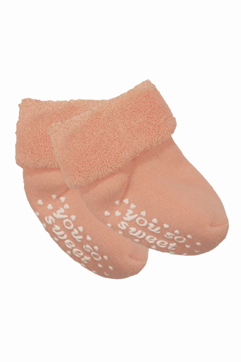 Unisex Somon Kıvrık Sweet Kaydırmaz Taban Havlu Çorap