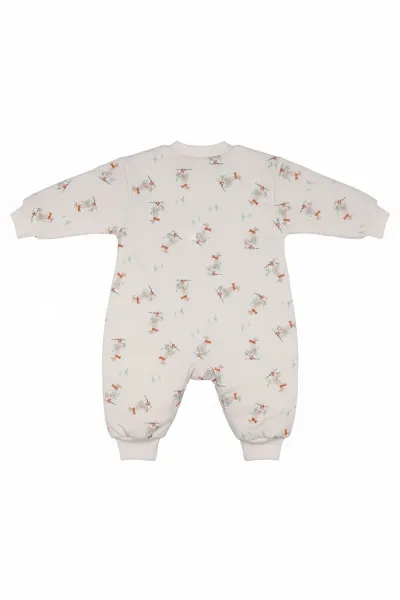Unisex Ekru Ördek Desenli Elyaf Dolgulu Uyku Tulumu 2.5 Tog Uyku Tulumu