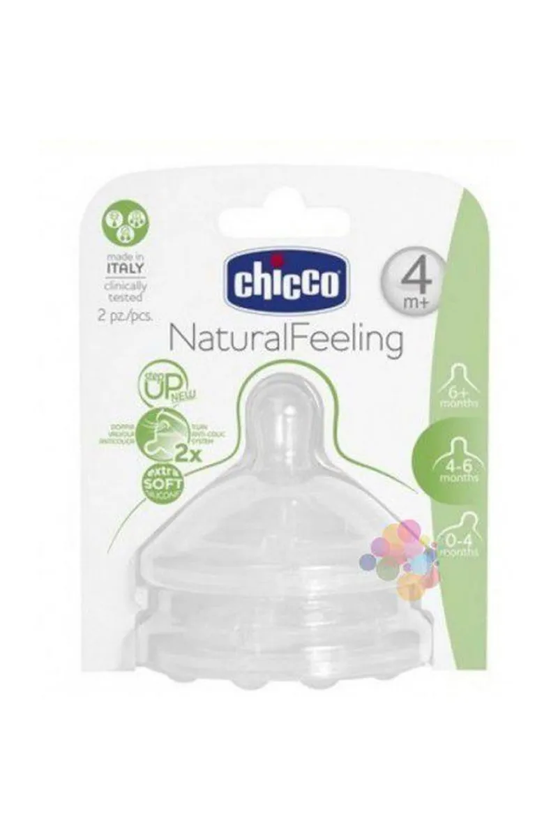 Chicco NaturalFeeling Biberon Emziği 4 Ay+ Akış Ayarlı 2li