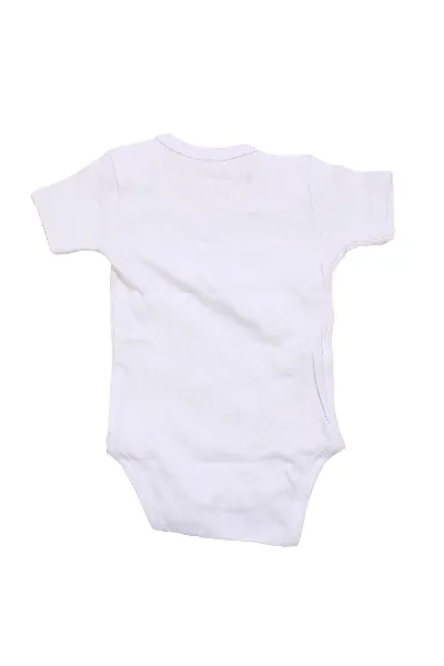 Unisex Beyaz Kısa Kollu Body Zıbın