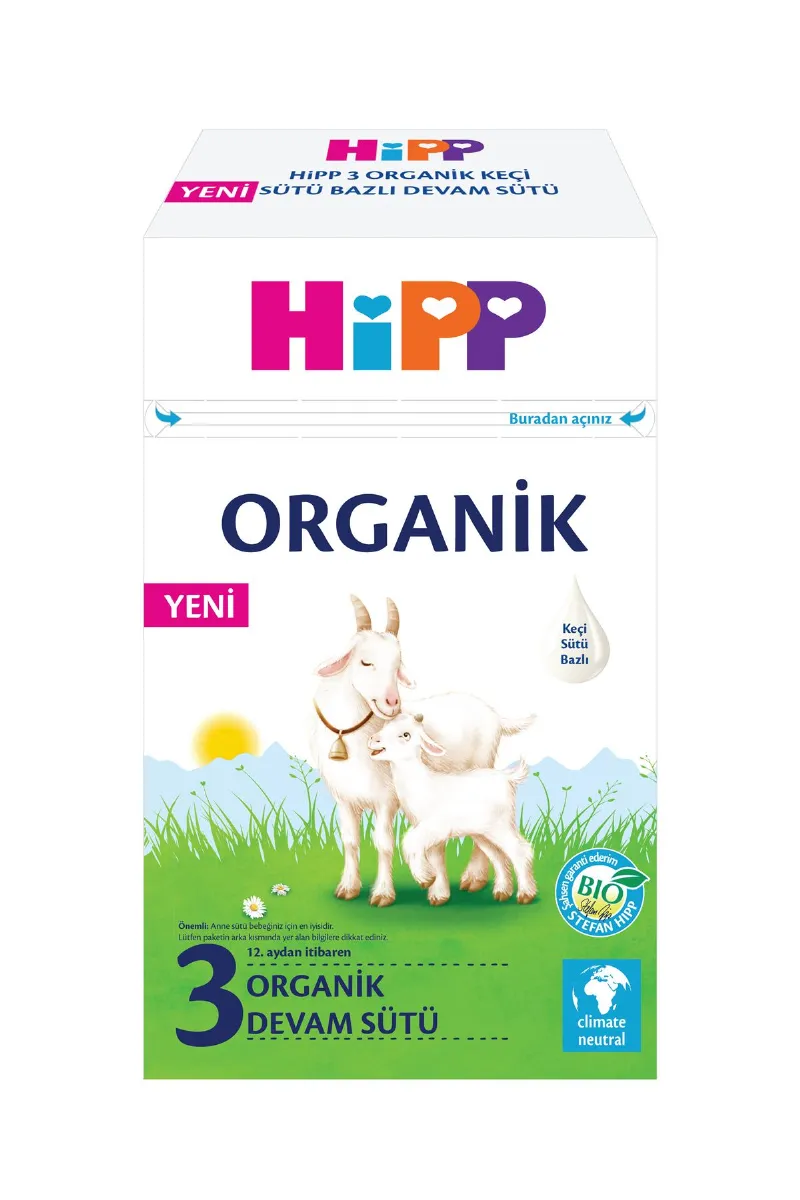 Hipp 3 Organik Keçisütü Bazlı Bebek Devam Sütü 400 Gr