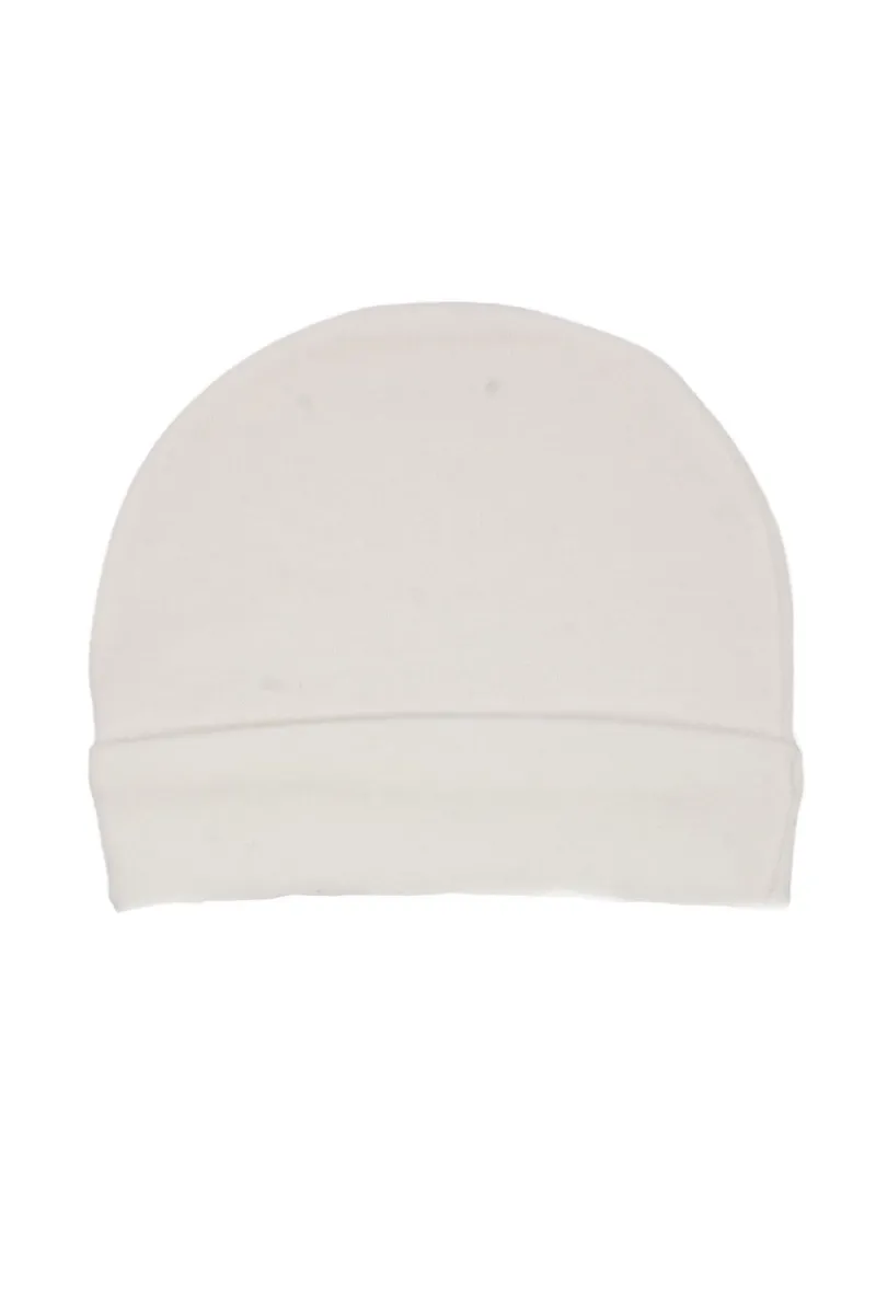 Kız Bebek Ekru Pullu Fiyonklu Bere