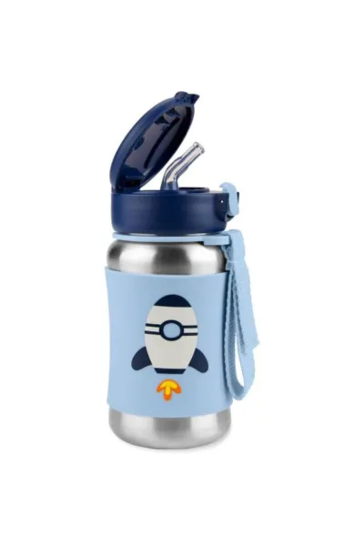 Skip Hop Zoo Pipetli Paslanmaz Çelik Suluk 350 ml Roket
