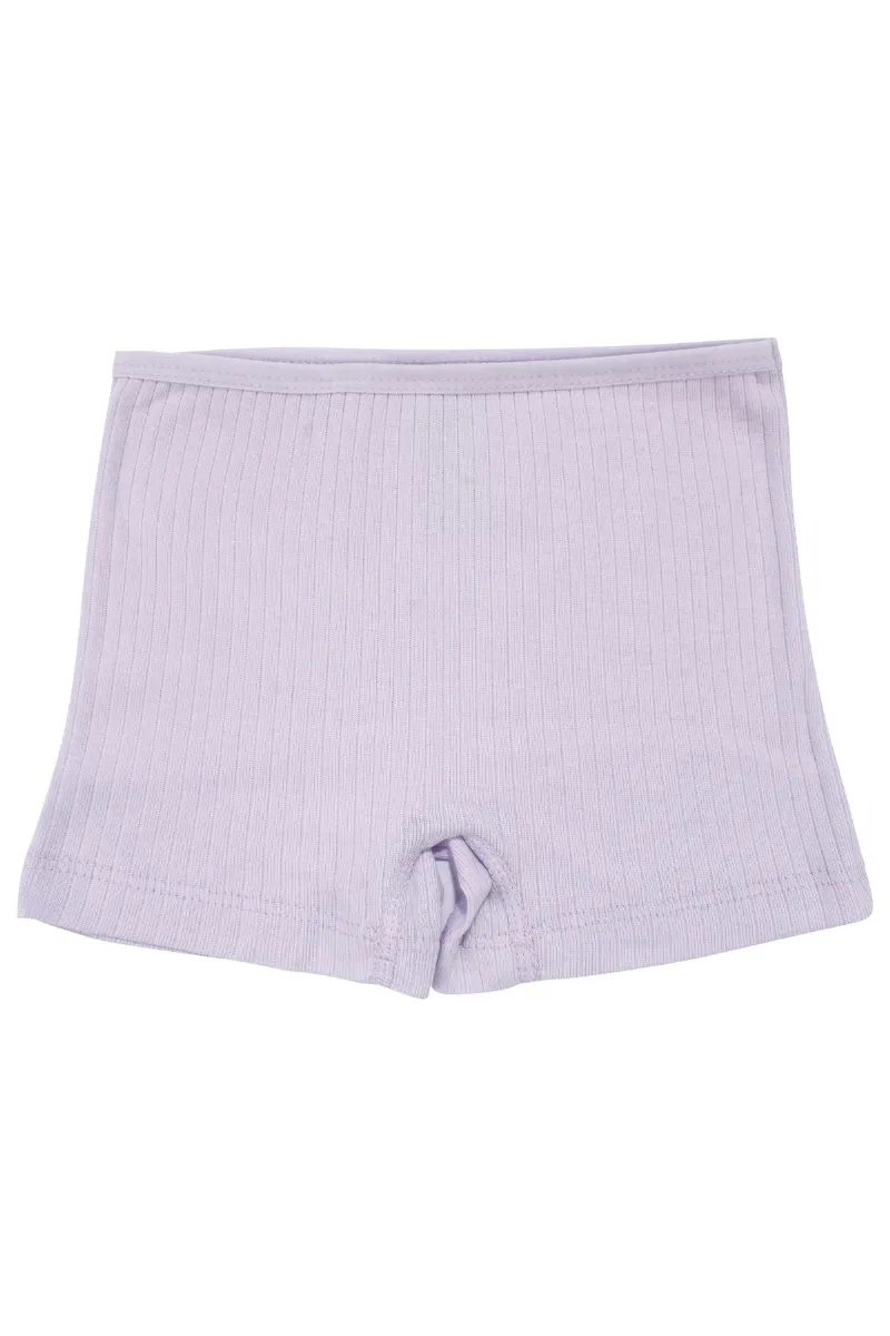 Kız Çocuk Lila Fitilli Boxer