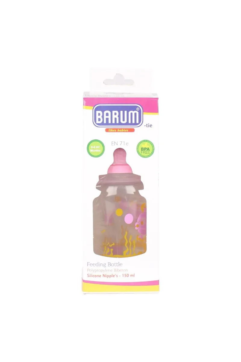 Barum Pembe Balıklı Desenli Biberon 150 ml