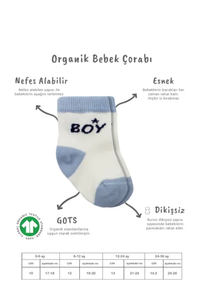 Bistyle 3'Lü Penye Boy And Girl Soket Çorap 10114 Mavi