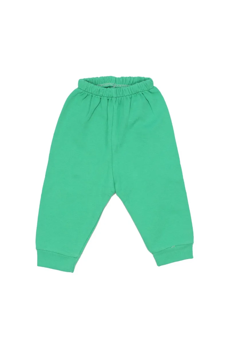 Unisex Koyu Yeşil Manşetli Tek Alt