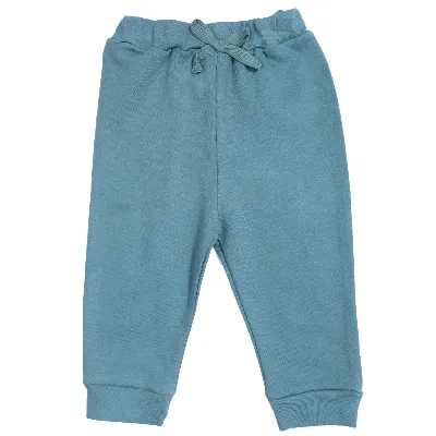 Unisex Mavi Zıbınlı Bereli 3'lü Takım