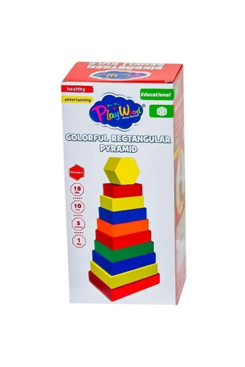 PlayWood Dikdörtgen Renkli Kule 393