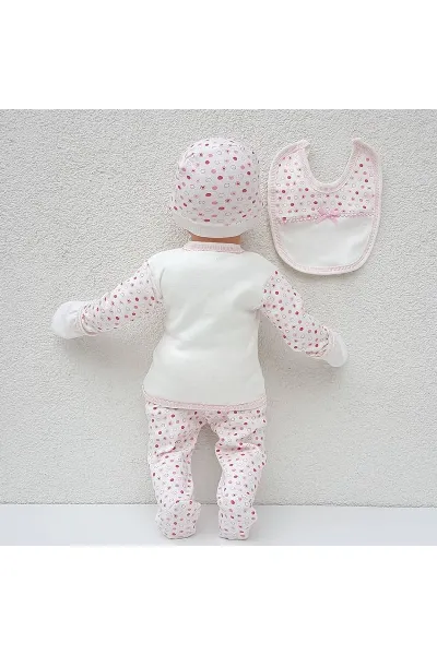 Chery Kalpli Tavşan 5 Parça Bebek Hastane Çıkış Seti - Pembe