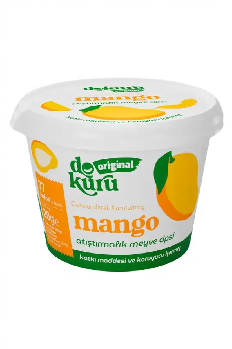 Dokuru Original Mango Atıştırmalık Meyve Cipsi 20gr
