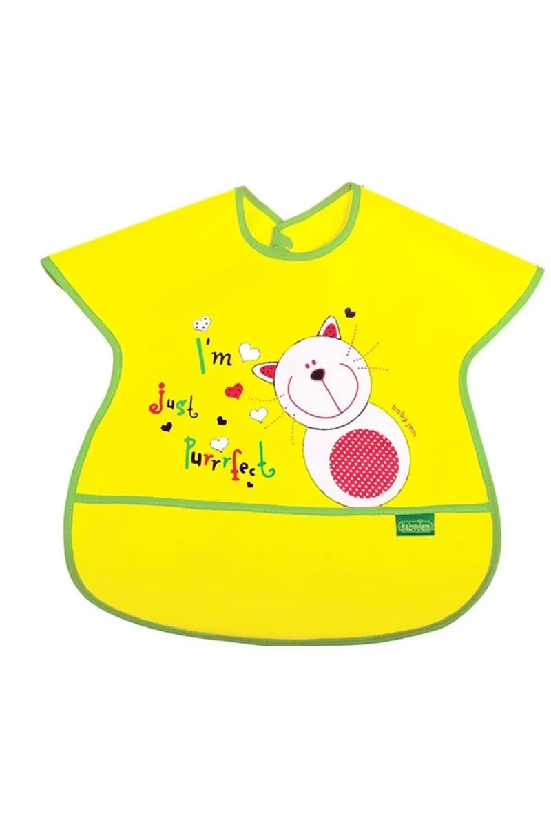BabyJem Poli Muşamba Büyük Mama Önlüğü 029 Sarı