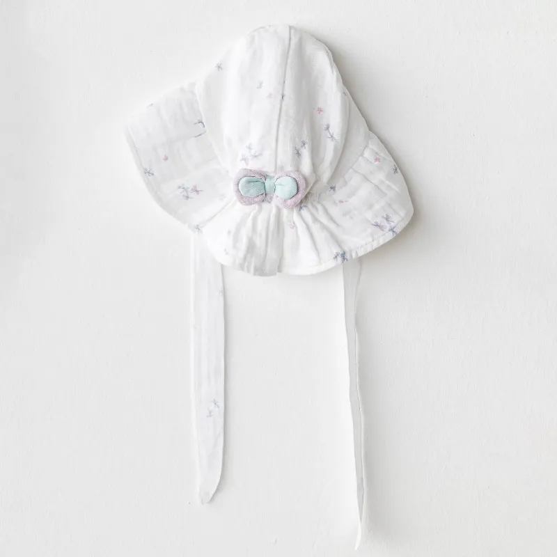Andywawa AC25580 Magical Butterfly Müslin Bebek Şapka White
