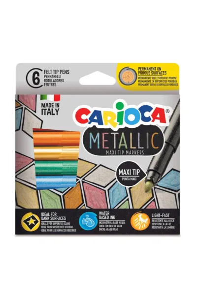 Carioca Metalik Jumbo Keçeli Kalem 6'Lı