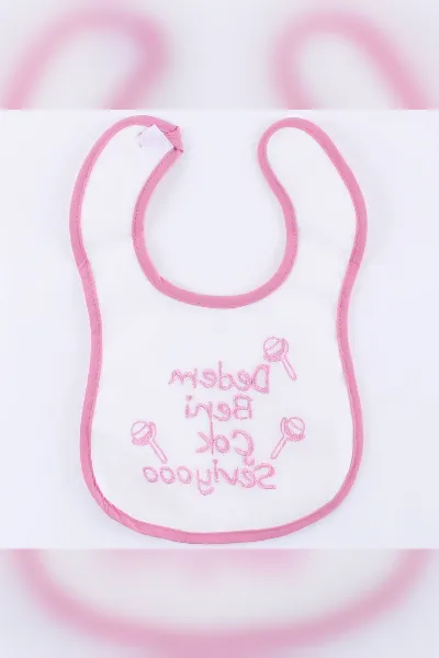 Kız Bebek Dedem Beni Çok Seviyo Yazılı Pembe Önlük