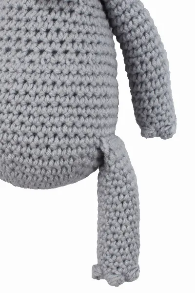 Amigurumi Sevimli Gri Renk Fil Organik Oyuncak