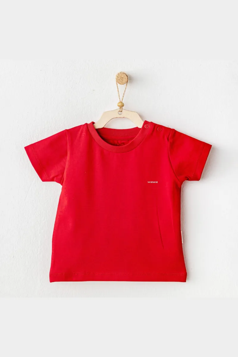 Andywawa AC25971 Casual Bebek Tişört Red