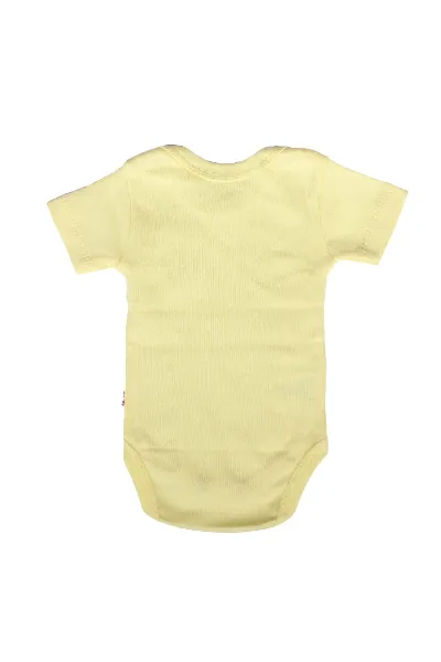 Unisex Sarı Kısa Kol Zıbın