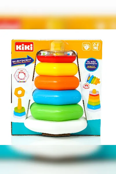 Kiki Renkli Altıgen Halkalar Çıngıraklı AE-1510
