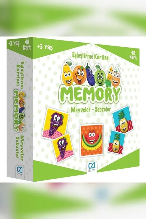 Games Memory Eşleştirme Kartları Meyve Sebzeler 48 Kart 5040