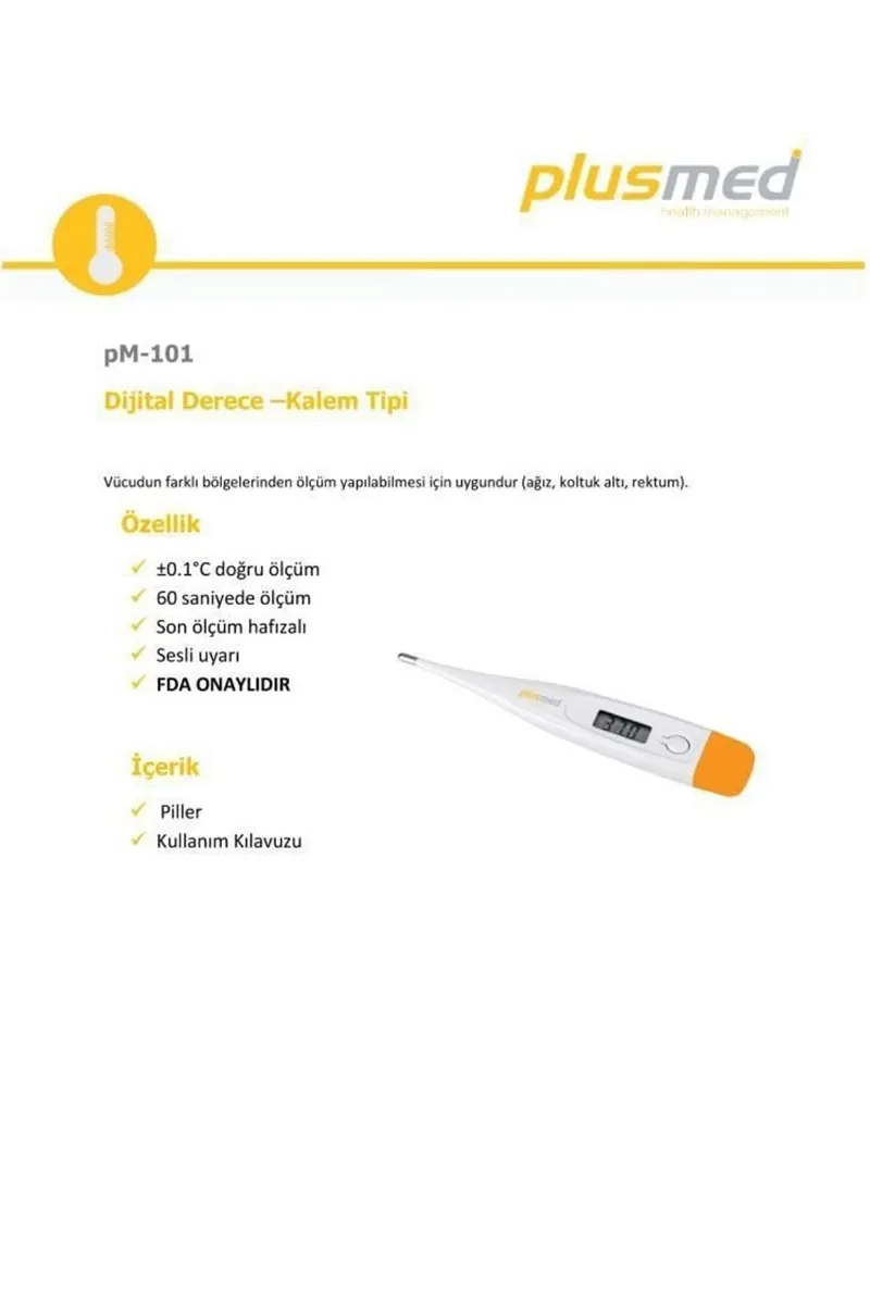 Plusmed PM-101 Dijital Ateş Ölçer