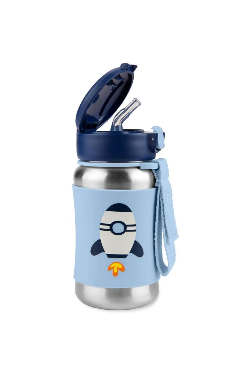 Skip Hop Zoo Pipetli Paslanmaz Çelik Suluk 350 ml Roket