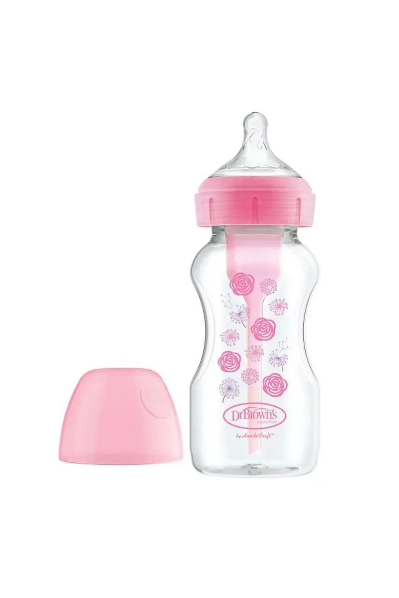 Dr.Brown's PP Geniş Ağız Options Biberon 270 ml Pembe