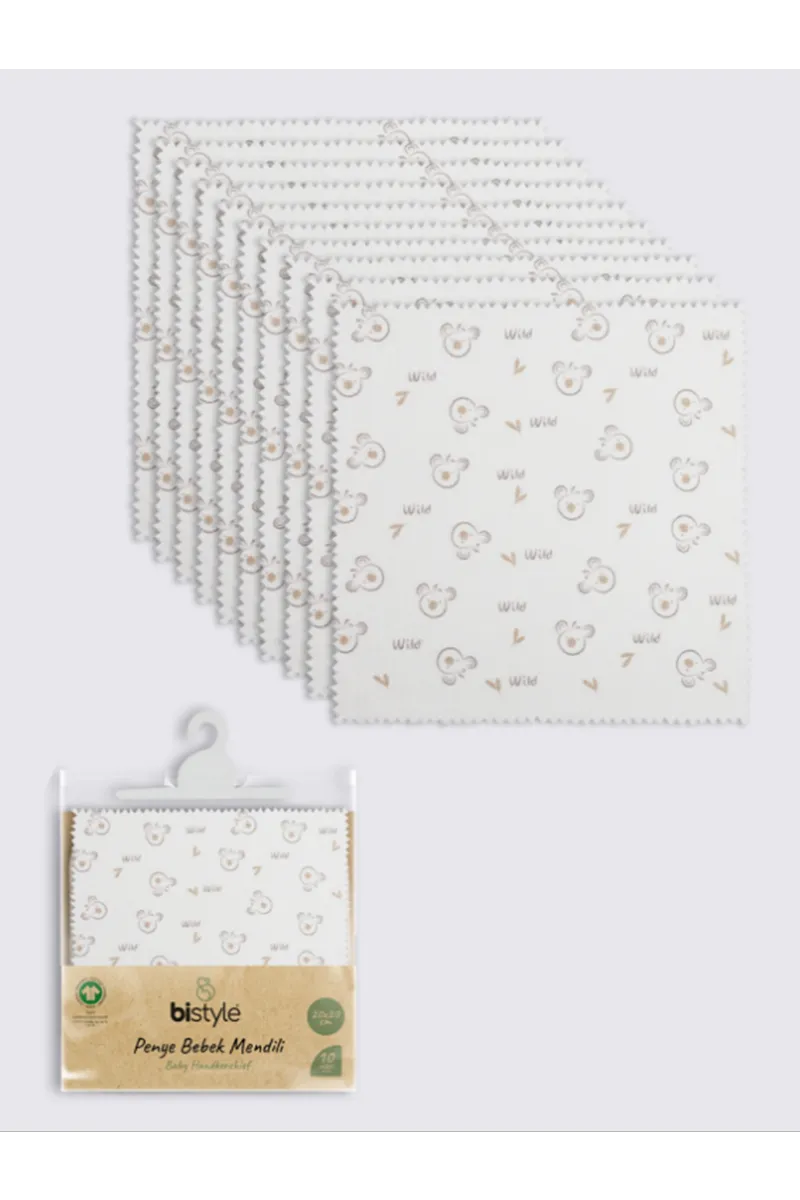Bistyle Koala 20x20 10'Lu Penye Mendil 90165 Ekru