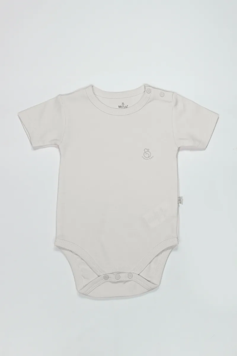 Bistyle Organik Natural Basic Style Yarım Kol Body BS17103 Ekru
