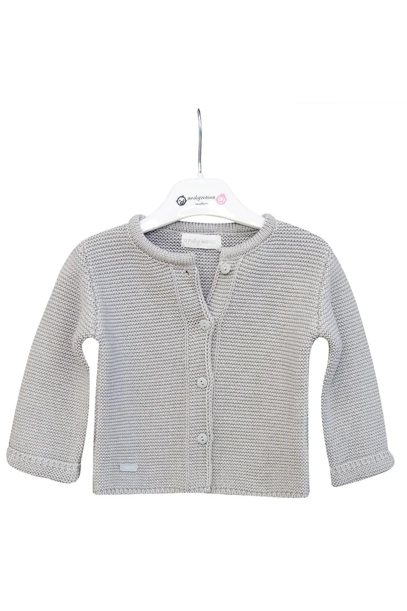 Andywawa AC24333 Basic Bebe Ceket Grey Melange