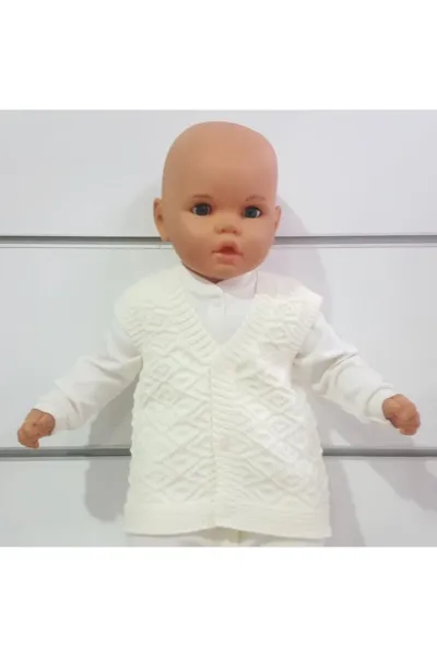 Triko Krem Bebek Yelek