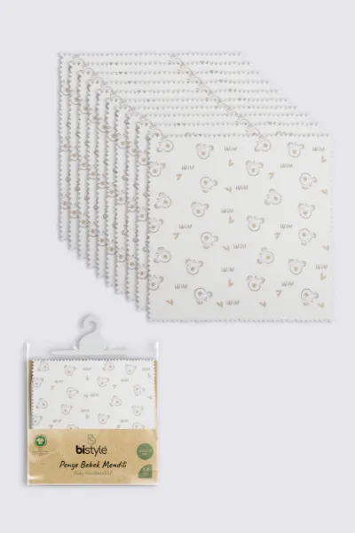 Bistyle Koala 20x20 10'Lu Penye Mendil 90165 Ekru