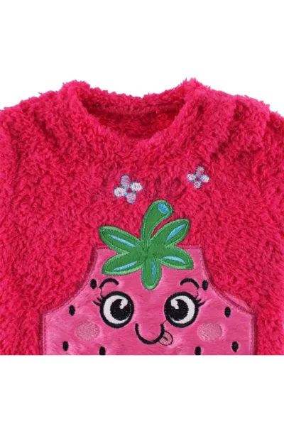 Kız Bebek Fuşya Çilekli Welsoft 2'li Peluş Takım