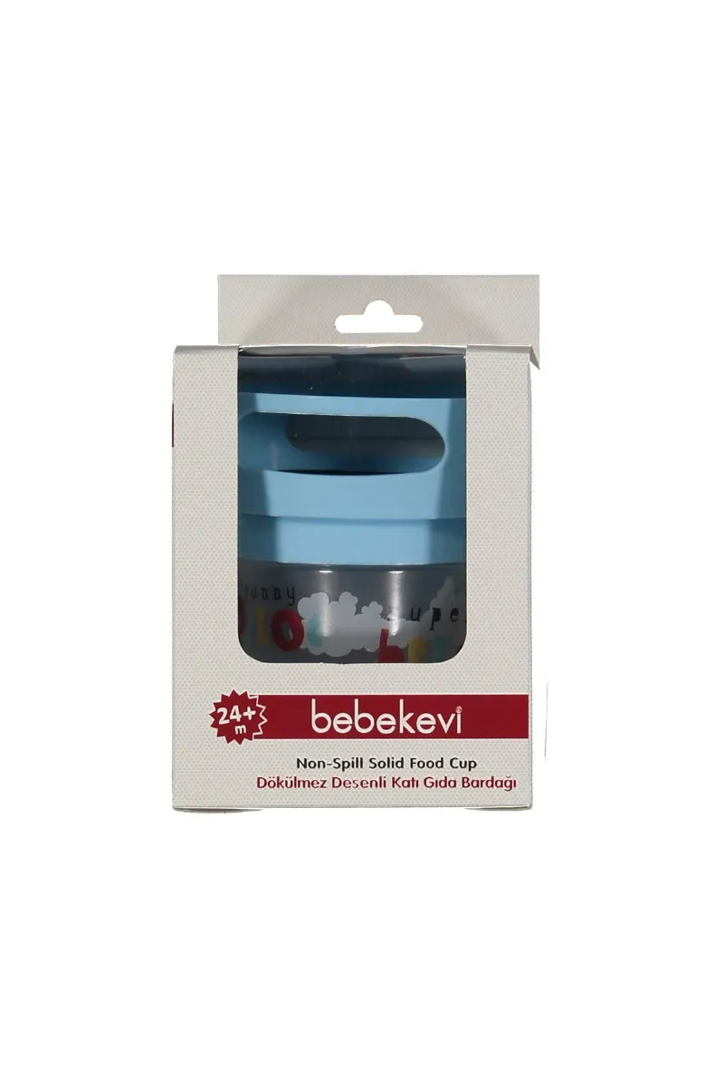 Bebekevi Mavi Desenli Dökülmez Katı Gıda Bardağı