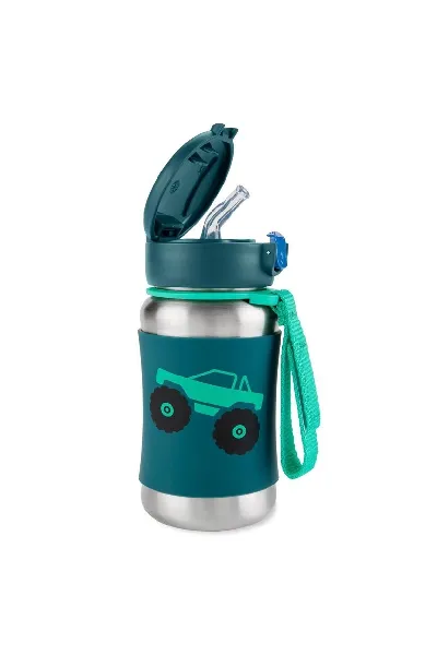 Skip Hop Zoo Pipetli Paslanmaz Çelik Suluk 350 ml Kamyon