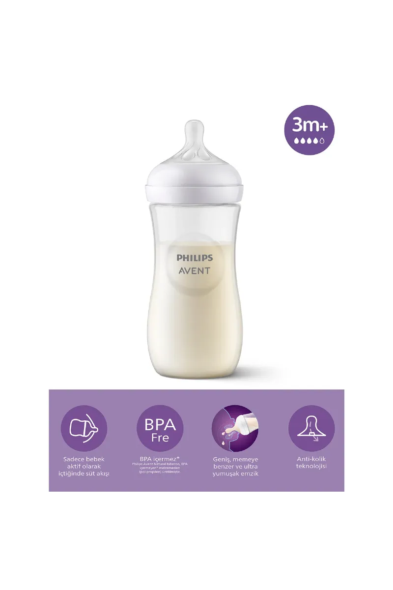 Philips Avent Doğal Tepkili Natural Response PP Biberon 330 ml 3+ Ay