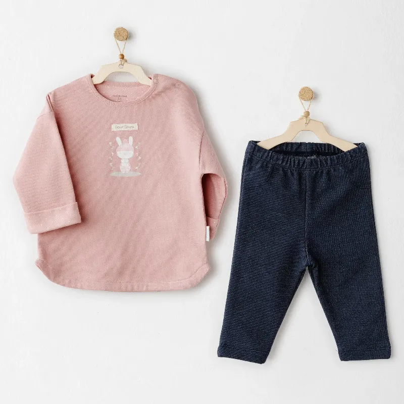 Andywawa AC26087 Mon Petit Amour 2'li Takım Denim