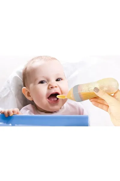 BabyJem Sıkmalı Kaşık 806 Gri