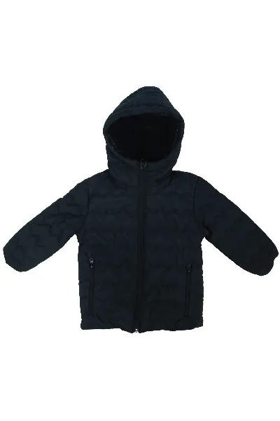 Unisex Lacivert İçi Peluş Kapitoneli Mont
