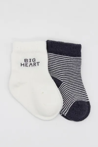 Bistyle 2'Li Big Heart Penye Soket Çorap 10117 Antrasit