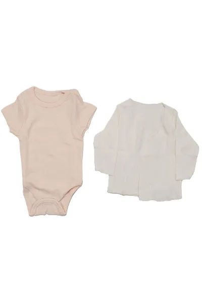 Unisex  Ekru Bisiklet Ağaçlı Piknik Desenli Organik 10 Parça Hastane Çıkış Seti