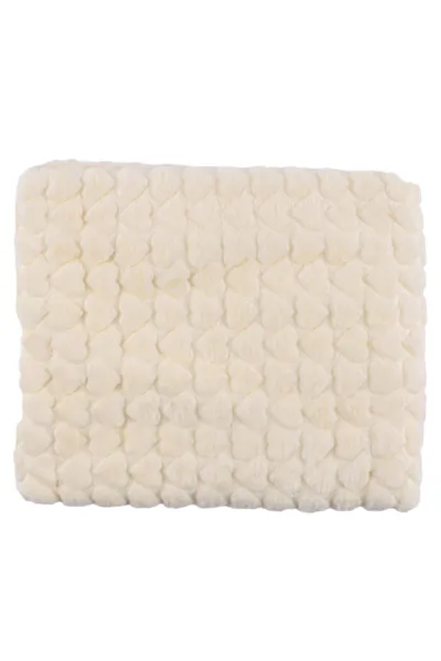 Sarı Kalp Kabartmalı Kalın Peluş Battaniye 100*120 cm