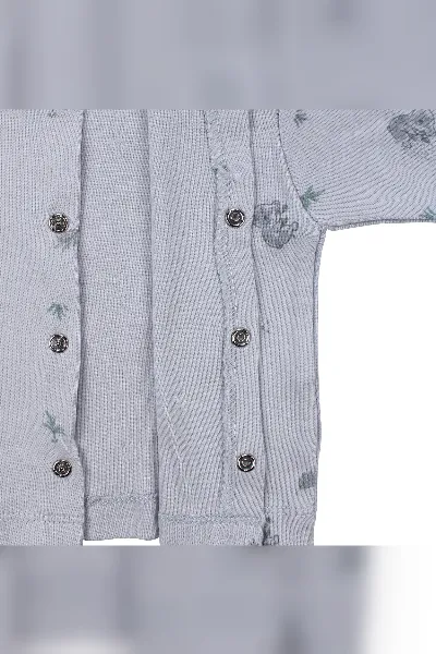 Unisex Gri Koala Desenli Organik Üçlü Pijama Takımı