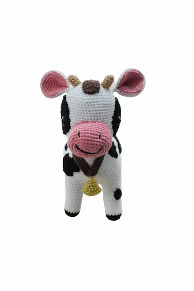 Buzu Sevimli Buzağı Amigurumi Organik Oyuncak
