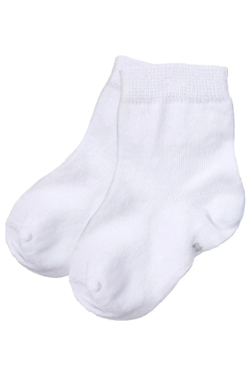 Erkek Bebek Laci Beyaz Mavi Üçlü Çorap Set 12-18 Ay